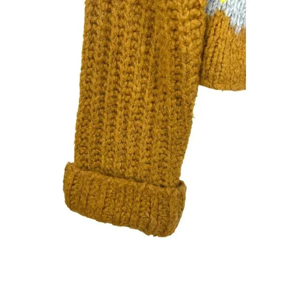 Free People Cropped Sweater Cozy Alpine Mock Neck Alpaca Wool Blend Size S - Picture 6 of 12